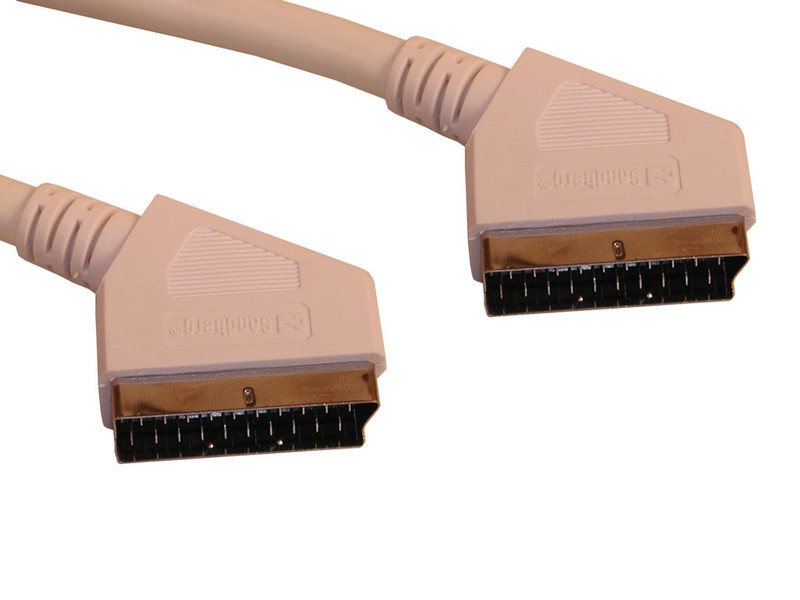 Sandberg Scart Cable M-M, 5 m WHITE SCART cable