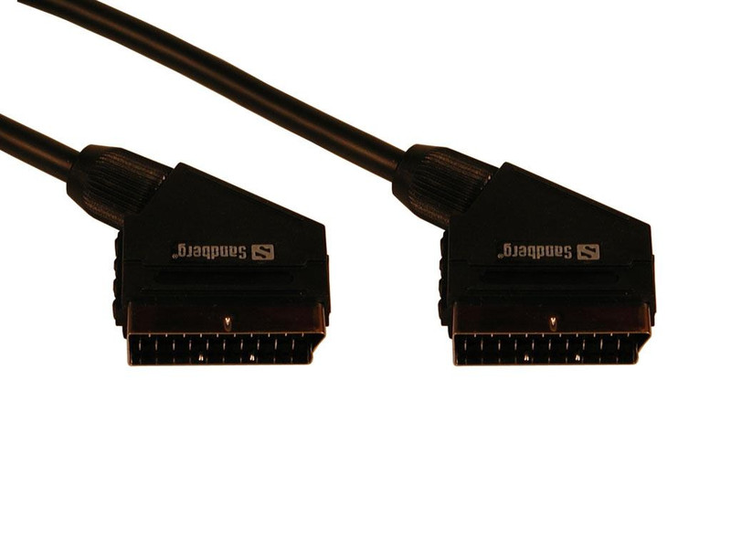 Sandberg Scart Cable M-M, 0.5 m BLACK SCART-Kabel