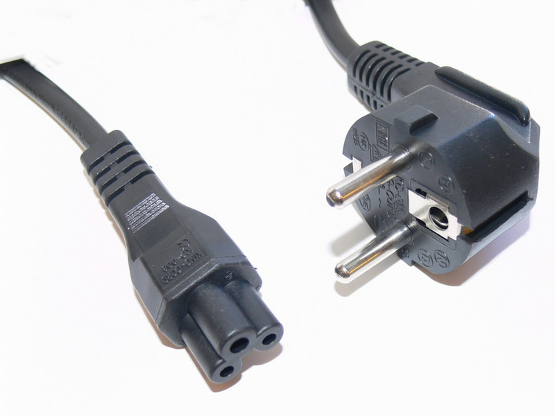 Sandberg 230V PC power cable. 2 pins to cloverleaf 1.8M