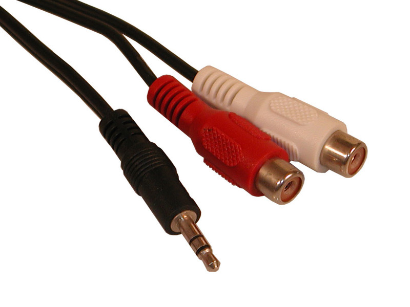 Sandberg MiniJack-M->2xRCA-F 2 m