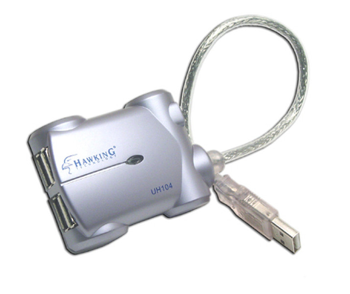 Hawking Technologies UH104 4-Port USB Mini Hub 12Мбит/с хаб-разветвитель