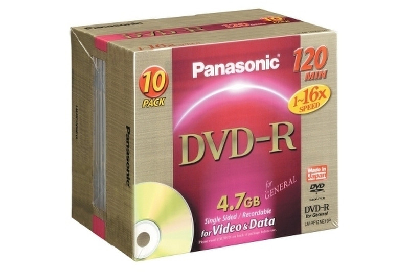 Panasonic DVD-R Disc 4.7GB 10er Pack 4.7GB DVD-R 10Stück(e)