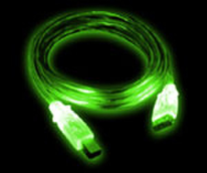 Sharkoon Luminous USB Cable 2m Green 2м Зеленый кабель USB