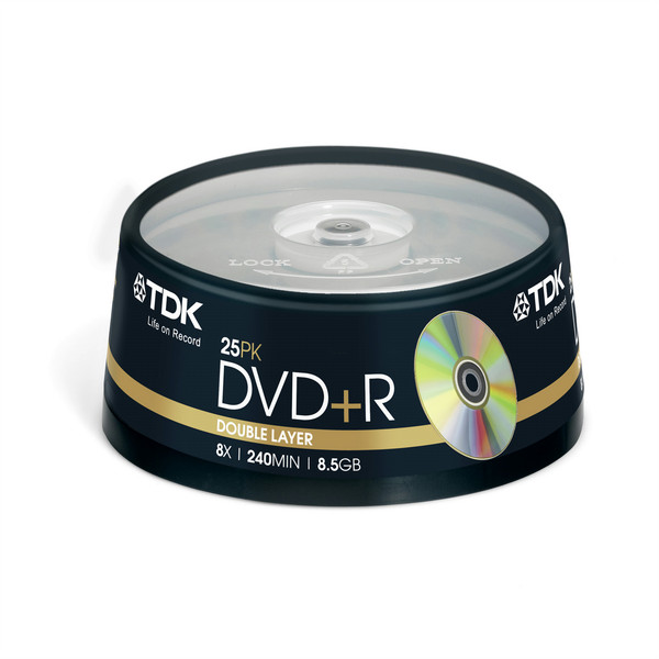 TDK 25 x DVD+R DL 8.5GB 8.5ГБ DVD+R DL 25шт