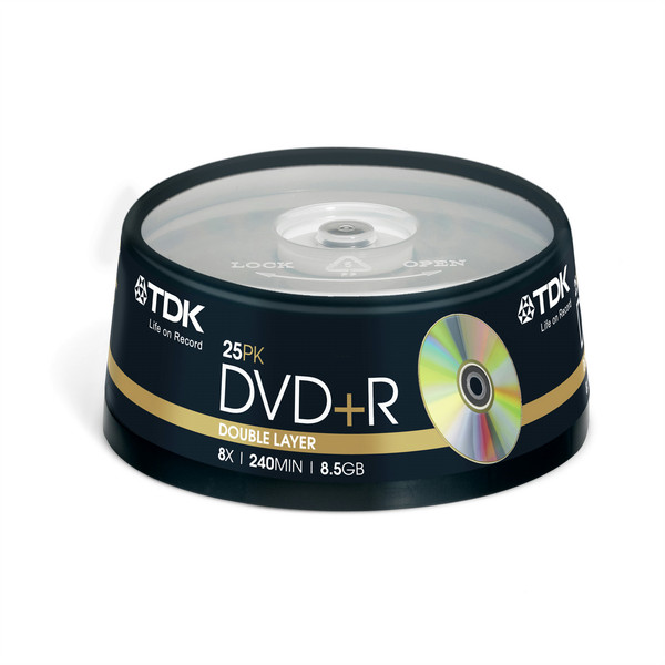 TDK 25 x DVD+R DL 8.5GB 8.5GB DVD+R DL 25pc(s)