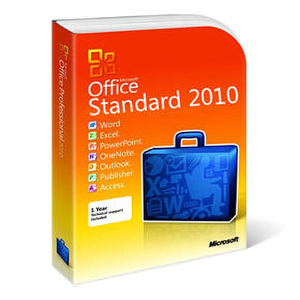 Microsoft Office Standard 2010, Disk Kit, DE MVL