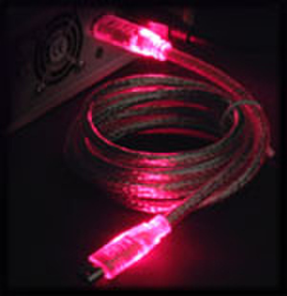 Sharkoon Luminous Firewire Cable Red 2m Red firewire cable