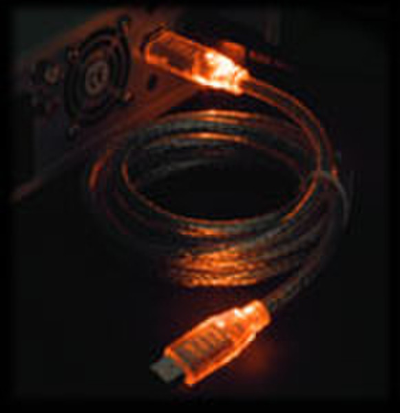 Sharkoon Luminous Firewire Cable Orange 2m Orange firewire cable