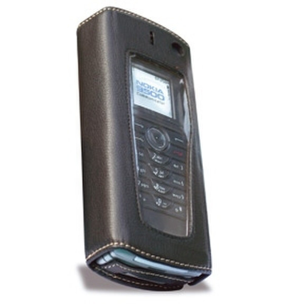 Covertec Leather Case for Nokia 9500, Black Черный