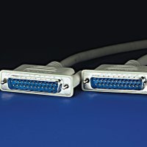 ROLINE RS-232 cable, D25 M/M, 4.5m, moulded, 25 wires