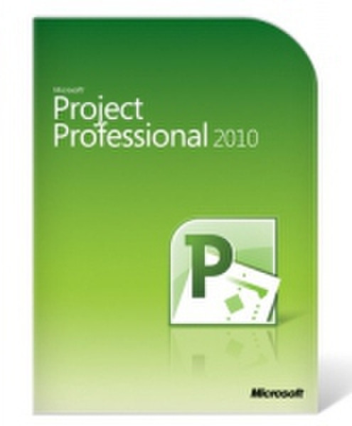 Microsoft Project Professional 2010, Win 32/64-bit, MVL, 1u, KOR, Disk kit 1пользов.