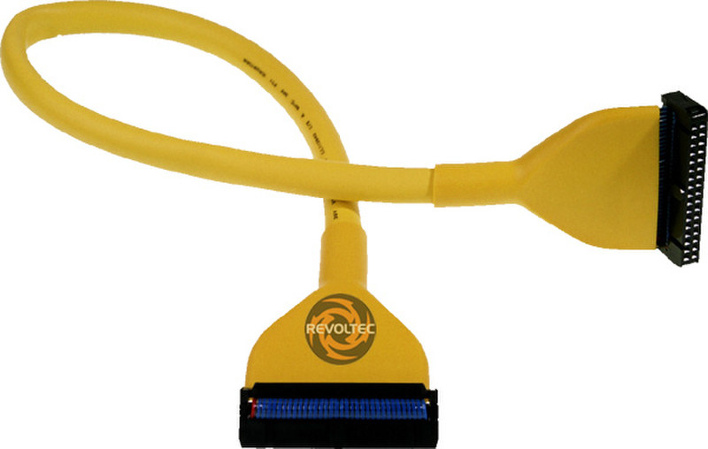 Revoltec Floppy Cable round Yellow 48cm 0.48m SATA-Kabel