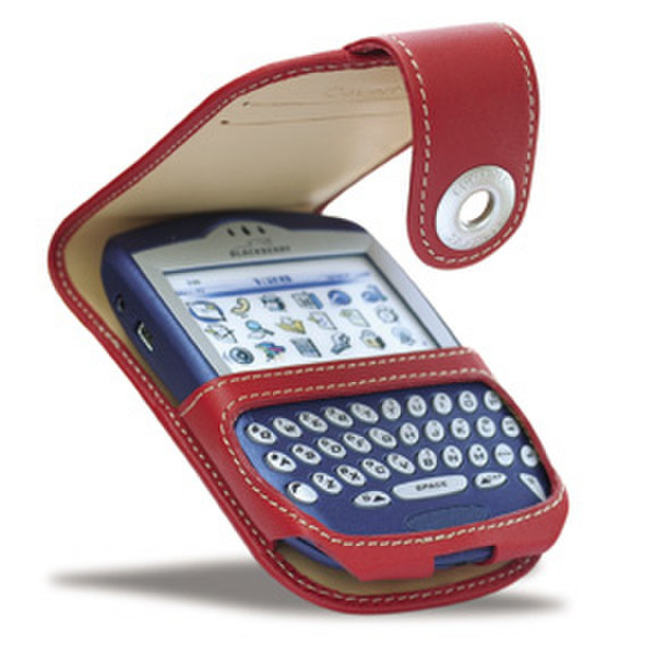 Covertec Leather Case for Blackberry 6200/7200, Red Red