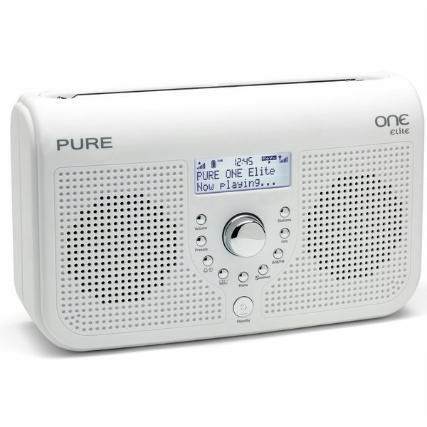 Pure ONE Elite Портативный Цифровой Белый радиоприемник