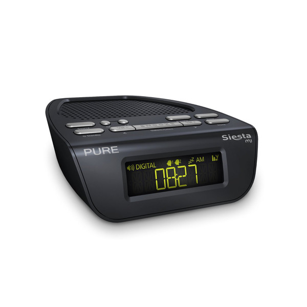 Pure Siesta Mi Clock Digital Black radio