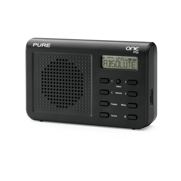 Pure ONE Mi Портативный Цифровой Черный радиоприемник