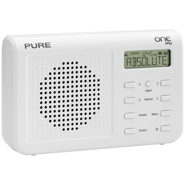 Pure ONE Mi Portable Digital White radio
