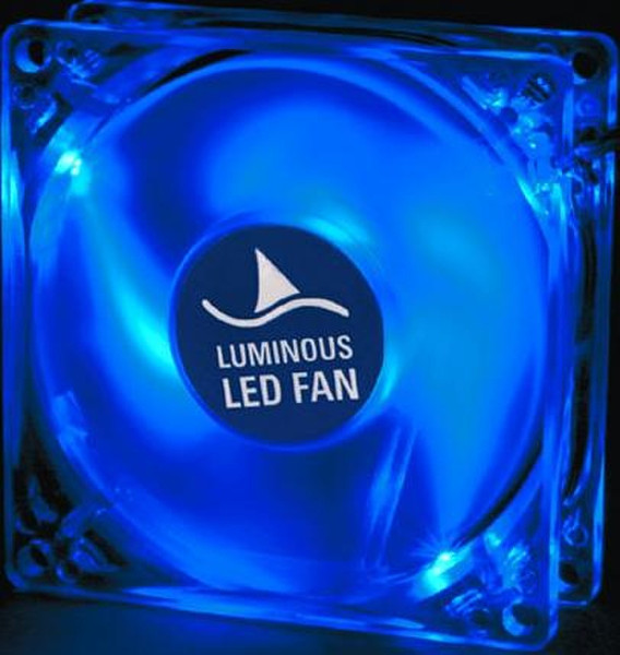 Sharkoon CaseMod™ LED Fan Blue, Temperature-controlled