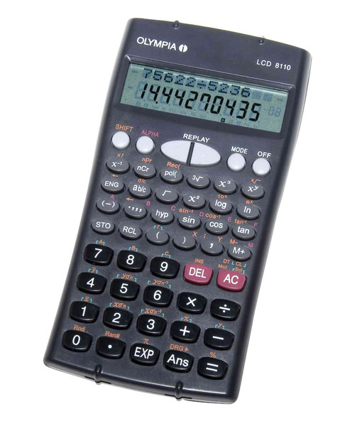 Olympia LCD 8110 Pocket Scientific calculator Anthracite