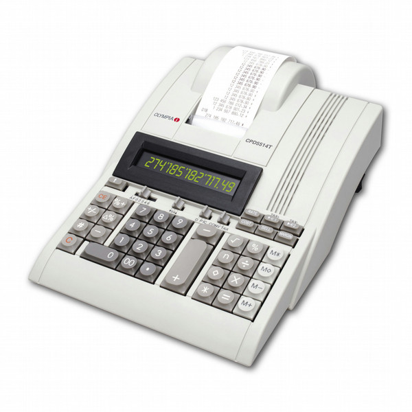Olympia CPD 5514T Настольный Printing calculator Белый
