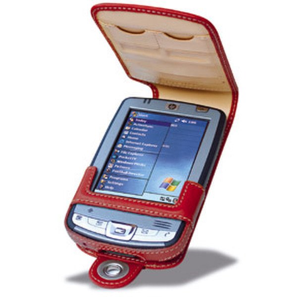 Covertec Leather Case for iPAQ hx2000 series, Red Red