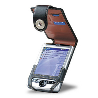 Covertec Leather Case for HP iPaq RZ1700, Black Black