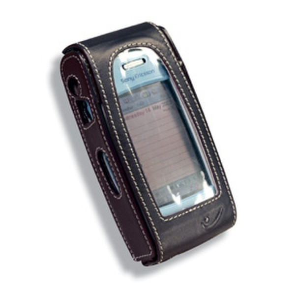 Covertec Leather Case for Sony Ericsson P800, Black Black