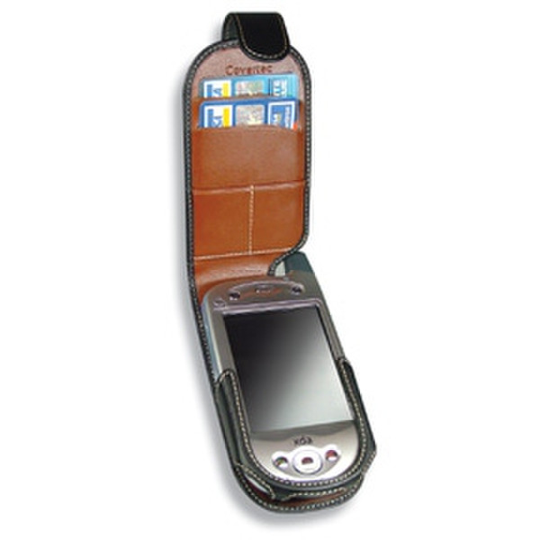 Covertec Leather Case for Qtek 1010, Black Leather Black