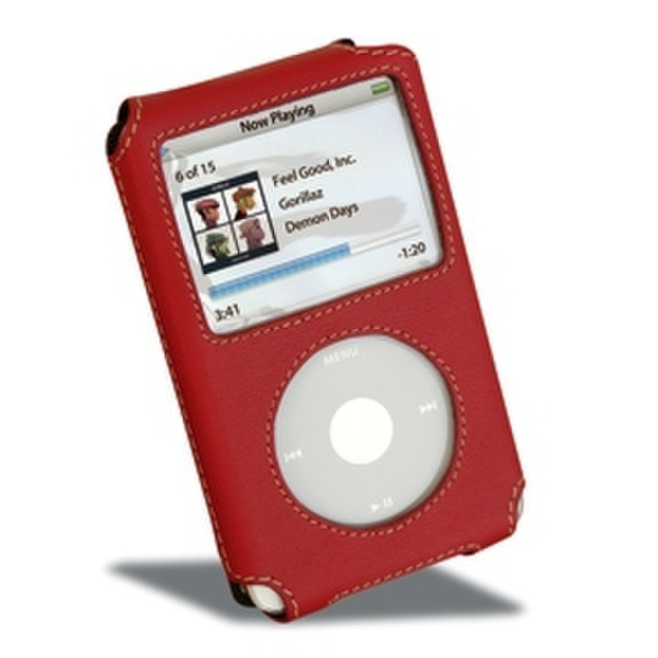 Covertec Luxury Pouch Case for iPod video, Red/Black Black,Red