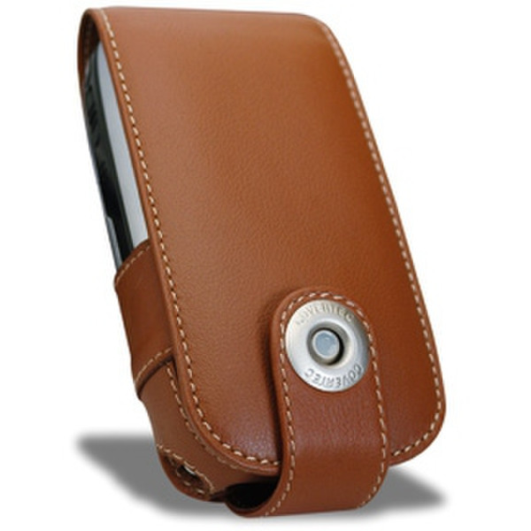 Covertec Luxury Leather Case for Qtek 9100, Brown Brown