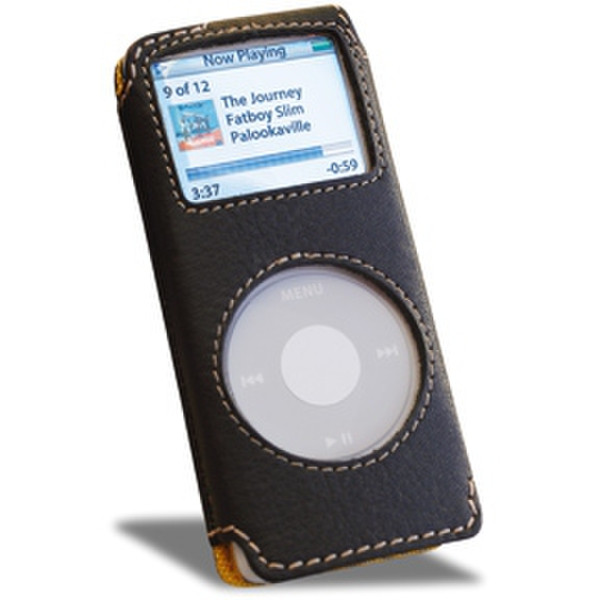 Covertec Luxury Pouch Case for iPod nano, Black/Yellow Schwarz, Gelb