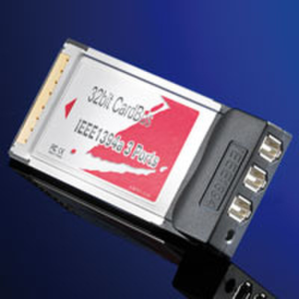 ROLINE CardBus Adapter, 3x IEEE 1394a (FireWire 400) Ports IEEE 1394/FireWire interface cards/adapter