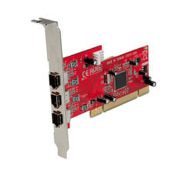 ROLINE PCI Adapter, 3x IEEE 1394a (FireWire 400) Ports IEEE 1394/FireWire Schnittstellenkarte/Adapter