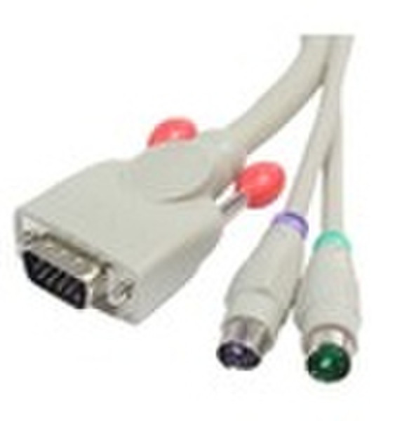 Microconnect 33713 3m Weiß Tastatur/Video/Maus (KVM)-Kabel