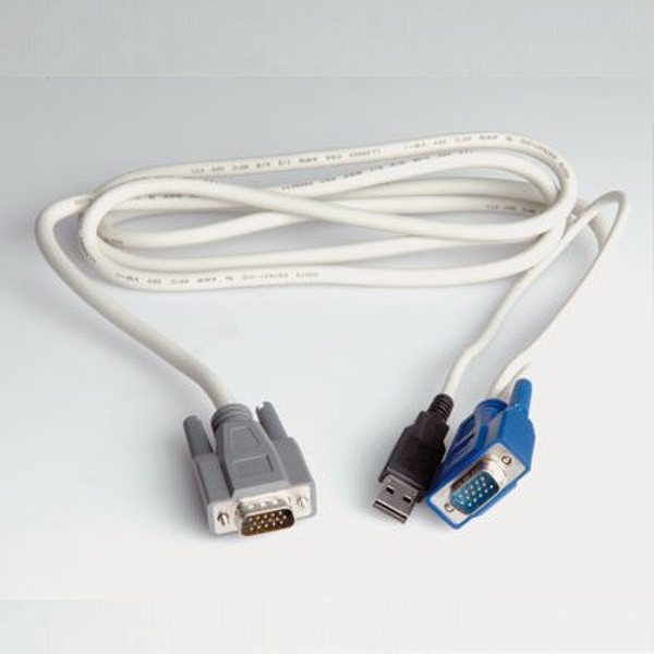 ROLINE KVM Cable Switch (14.01.3207/15/22/23)-PC, USB, 3m 3m KVM cable