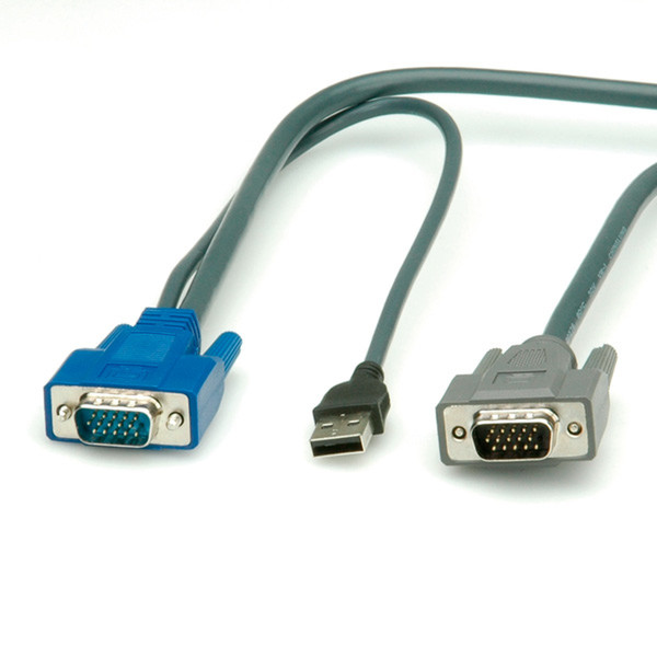 ROLINE KVM Cable Switch - PC, USB 1.8 m KVM cable