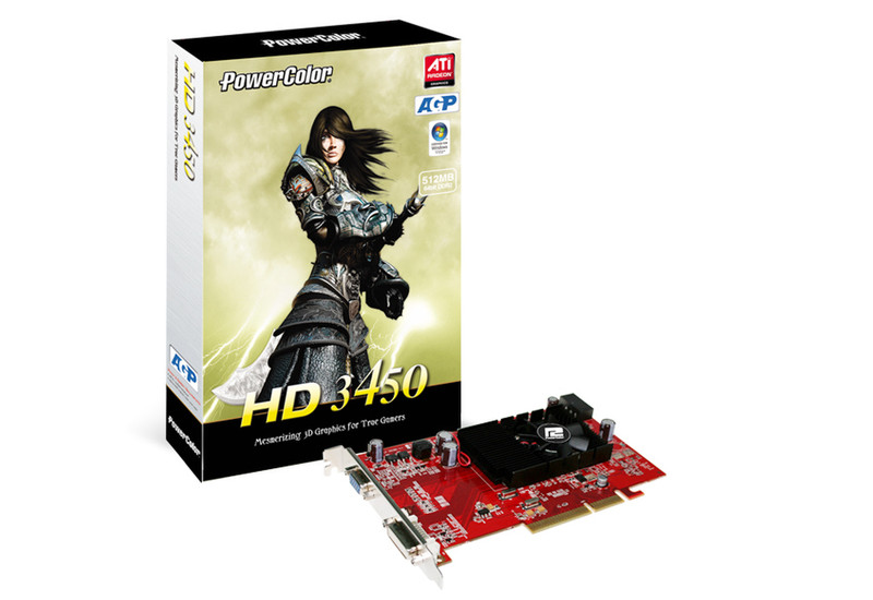 PowerColor AG3450 512MD2-V2 Radeon HD3450 GDDR2 graphics card