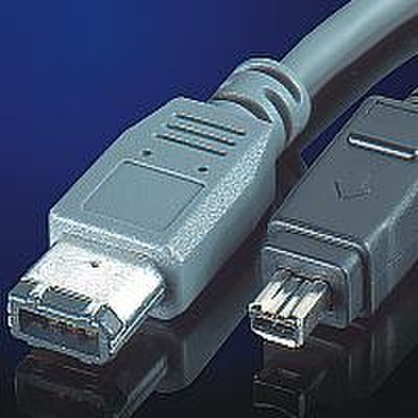 ROLINE IEEE 1394 Fire Wire cable, 6/4pin, 1.8m 1.8м FireWire кабель