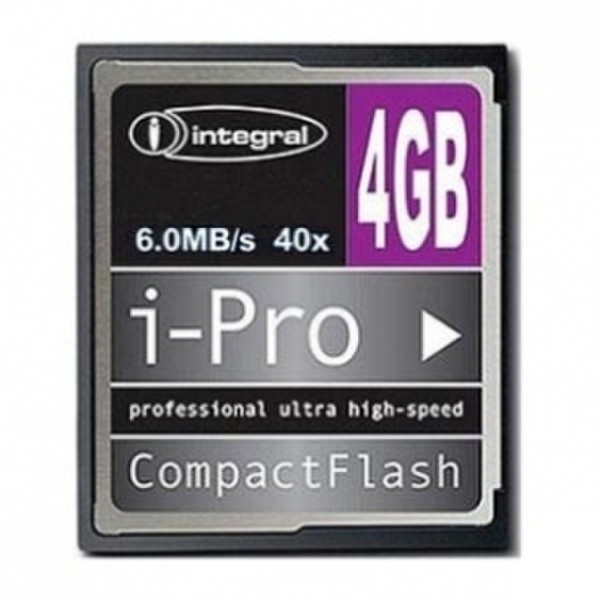 Integral 4GB i-Pro CompactFlash 40x 4GB CompactFlash memory card