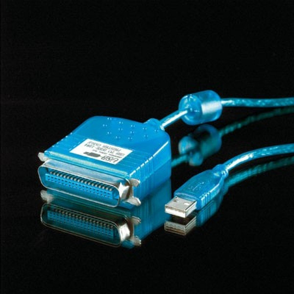 ROLINE USB-IEEE1284 converter,C36,1.8m сетевой медиа конвертор
