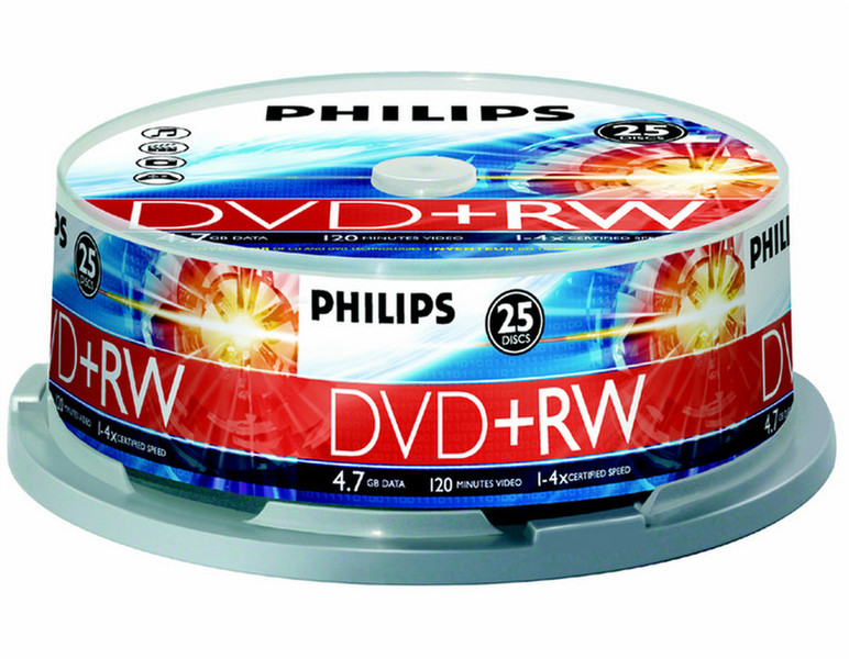 Philips DVD+RW 4x 4.7GB / 120min SP(25) 4.7GB 25pc(s)