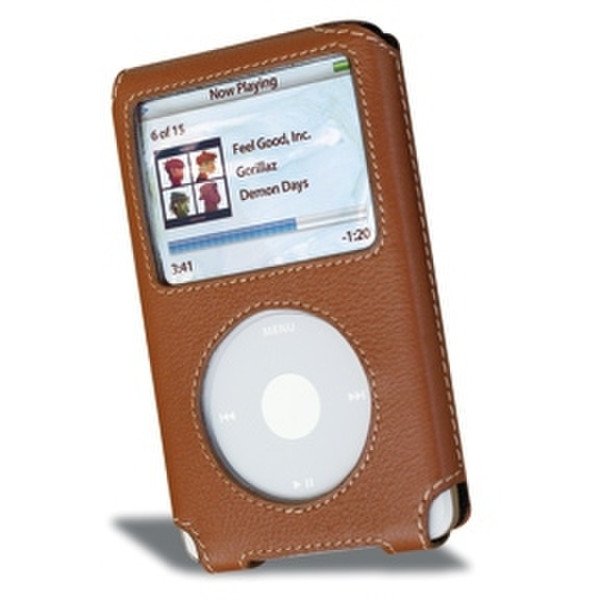 Covertec Luxury Pouch Case for iPod video, Tan/Black Black,Tan