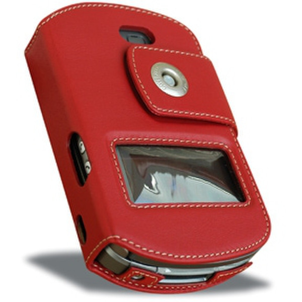 Covertec Luxury Leather Case for Qtek 9000, Red Red