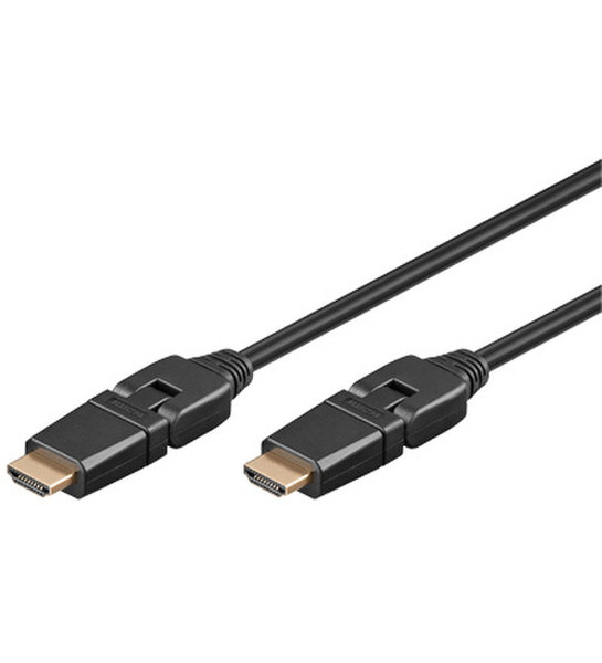 Wentronic HDMI HiSpeed/wE 0150 G-360° (SB) 1.5м HDMI HDMI Черный HDMI кабель