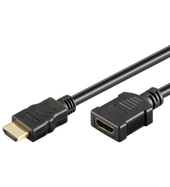 Wentronic HDMI HiSpeed/wE 0150 G-Ext (SB) 1.5м HDMI HDMI Черный HDMI кабель