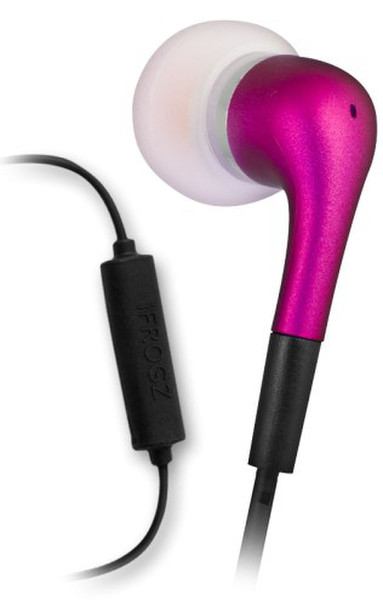 ifrogz Luxe earbuds + mic Монофонический Проводная Черный, Розовый гарнитура мобильного устройства