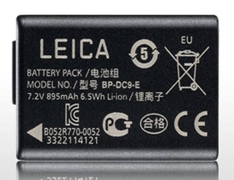 Leica Spare battery BP-DC 9 E Литий-ионная (Li-Ion) 895мА·ч 7.2В аккумуляторная батарея