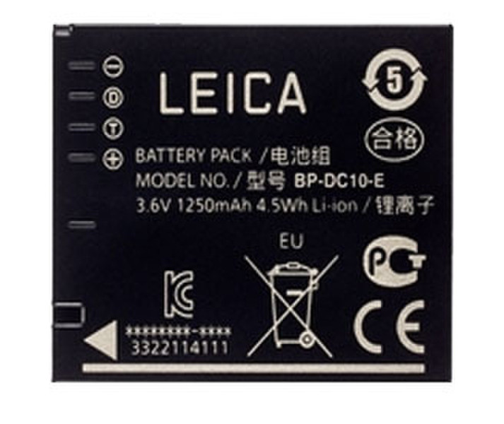 Leica BP-DC 10 E Lithium-Ion (Li-Ion) 1250mAh 3.6V Wiederaufladbare Batterie