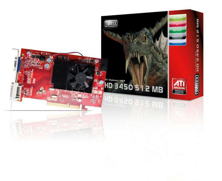 Sweex GC804 Radeon HD3450 0.5ГБ GDDR2 видеокарта