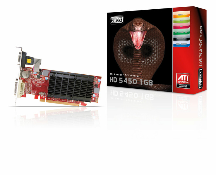 Sweex GC825 Radeon HD5450 1ГБ GDDR3 видеокарта